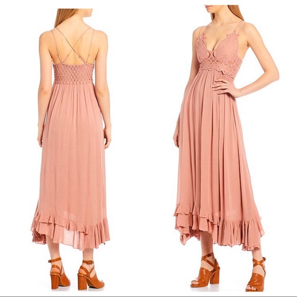 SALE NWT $128 Free People Adella Maxi Slip Dress - Picture 6 of 7